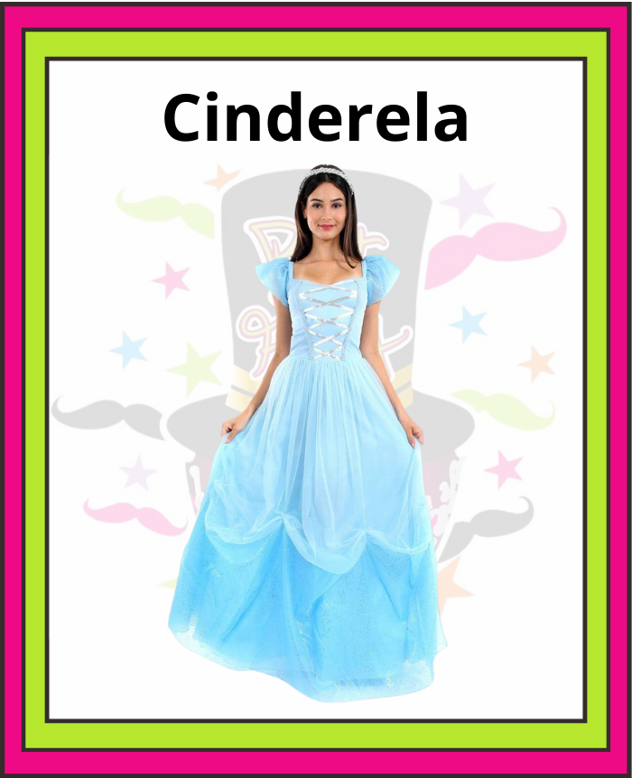 aluguel de fantasia de princesa adulto Cinderela vestido longo